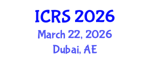 International Conference on Remote Sensing (ICRS) March 22, 2026 - Dubai, United Arab Emirates
