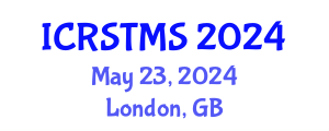 International Conference on Remote Sensing of Terrestrial and Marine Ecosystems (ICRSTMS) May 23, 2024 - London, United Kingdom