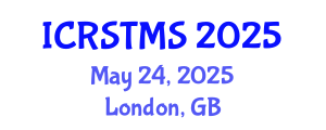International Conference on Remote Sensing of Terrestrial and Marine Ecosystems (ICRSTMS) May 24, 2025 - London, United Kingdom