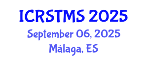 International Conference on Remote Sensing of Terrestrial and Marine Ecosystems (ICRSTMS) September 06, 2025 - Málaga, Spain