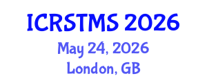 International Conference on Remote Sensing of Terrestrial and Marine Ecosystems (ICRSTMS) May 24, 2026 - London, United Kingdom