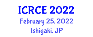 International Conference on Renewable and Clean Energy (ICRCE) February 25, 2022 - Ishigaki, Japan