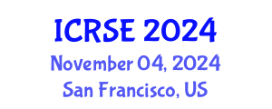 International Conference on Renewable and Sustainable Energy (ICRSE) November 04, 2024 - San Francisco, United States