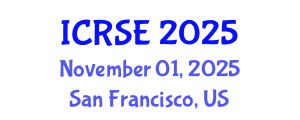 International Conference on Renewable and Sustainable Energy (ICRSE) November 01, 2025 - San Francisco, United States