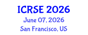 International Conference on Renewable and Sustainable Energy (ICRSE) June 07, 2026 - San Francisco, United States