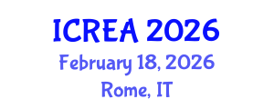 International Conference on Renewable Energy and Applications (ICREA) February 18, 2026 - Rome, Italy