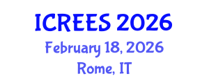International Conference on Renewable Energy and Energy Systems (ICREES) February 18, 2026 - Rome, Italy