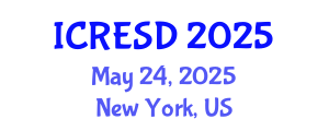 International Conference on Renewable Energy and Sustainable Development (ICRESD) May 24, 2025 - New York, United States