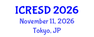 International Conference on Renewable Energy and Sustainable Development (ICRESD) November 11, 2026 - Tokyo, Japan