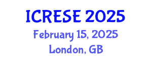 International Conference on Renewable Energy and Sustainable Environment (ICRESE) February 15, 2025 - London, United Kingdom