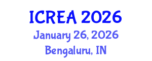 International Conference on Renewable Energy Applications (ICREA) January 26, 2026 - Bengaluru, India International Conference on Renewable Energy Applications (ICREA) January 26, 2026 - Bengaluru, India