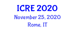 International Conference on Renewable Energy (ICRE) November 25, 2020 - Rome, Italy