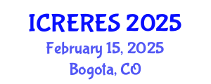 International Conference on Renewable Energy Resource and Energy Storage (ICRERES) February 15, 2025 - Bogota, Colombia