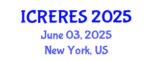 International Conference on Renewable Energy Resource and Energy Storage (ICRERES) June 03, 2025 - New York, United States