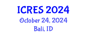 International Conference on Renewable Energy Sources (ICRES) October 24, 2024 - Bali, Indonesia