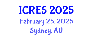 International Conference on Renewable Energy Sources (ICRES) February 25, 2025 - Sydney, Australia