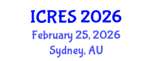 International Conference on Renewable Energy Sources (ICRES) February 25, 2026 - Sydney, Australia