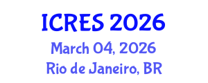 International Conference on Renewable Energy Sources (ICRES) March 04, 2026 - Rio de Janeiro, Brazil