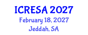 International Conference on Renewable Energy Systems and Applications (ICRESA) February 18, 2027 - Jeddah, Saudi Arabia International Conference on Renewable Energy Systems and Applications (ICRESA) February 18, 2027 - Jeddah, Saudi Arabia