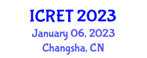 International Conference On Renewable Energy Technologies (ICRET) January 06, 2023 - Changsha, China