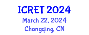 International Conference On Renewable Energy Technologies (ICRET) March 22, 2024 - Chongqing, China International Conference On Renewable Energy Technologies (ICRET) March 22, 2024 - Chongqing, China