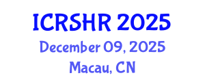 International Conference on Reproductive and Sexual Health Research (ICRSHR) December 09, 2025 - Macau, China