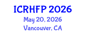 International Conference on Reproductive Health and Family Planning (ICRHFP) May 20, 2026 - Vancouver, Canada