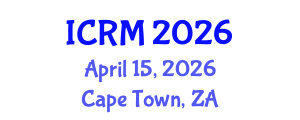 International Conference on Reproductive Medicine (ICRM) April 15, 2026 - Cape Town, South Africa