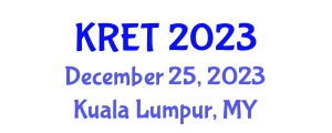 International Conference on Research in Engineering and Technology (KRET) December 25, 2023 - Kuala Lumpur, Malaysia International Conference on Research in Engineering and Technology (KRET) December 25, 2023 - Kuala Lumpur, Malaysia