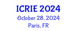 International Conference on Research, Innovation and Entrepreneurship (ICRIE) October 28, 2024 - Paris, France