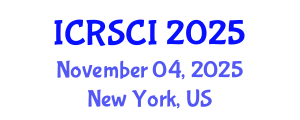 International Conference on Resilience and Sustainability of Civil Infrastructure (ICRSCI) November 04, 2025 - New York, United States