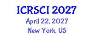 International Conference on Resilience and Sustainability of Civil Infrastructure (ICRSCI) April 22, 2027 - New York, United States International Conference on Resilience and Sustainability of Civil Infrastructure (ICRSCI) April 22, 2027 - New York, United States