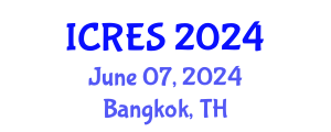 International Conference on Resources and Environment Sciences (ICRES) June 07, 2024 - Bangkok, Thailand