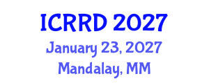 International Conference on Retinoblastoma and Retinal Disorders (ICRRD) January 23, 2027 - Mandalay, Myanmar International Conference on Retinoblastoma and Retinal Disorders (ICRRD) January 23, 2027 - Mandalay, Myanmar