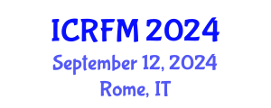 International Conference on Rheology and Fluid Mechanics (ICRFM) September 12, 2024 - Rome, Italy