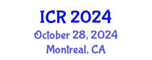 International Conference on Rheology (ICR) October 28, 2024 - Montreal, Canada
