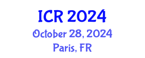 International Conference on Rheology (ICR) October 28, 2024 - Paris, France