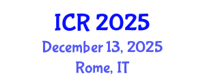 International Conference on Rheology (ICR) December 13, 2025 - Rome, Italy