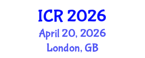 International Conference on Rheology (ICR) April 20, 2026 - London, United Kingdom International Conference on Rheology (ICR) April 20, 2026 - London, United Kingdom