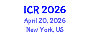 International Conference on Rheology (ICR) April 20, 2026 - New York, United States International Conference on Rheology (ICR) April 20, 2026 - New York, United States