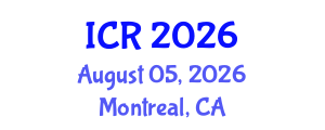 International Conference on Rheology (ICR) August 05, 2026 - Montreal, Canada International Conference on Rheology (ICR) August 05, 2026 - Montreal, Canada