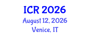 International Conference on Rheology (ICR) August 12, 2026 - Venice, Italy International Conference on Rheology (ICR) August 12, 2026 - Venice, Italy