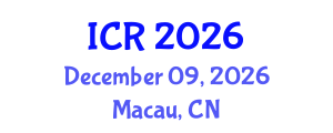 International Conference on Rheology (ICR) December 09, 2026 - Macau, China International Conference on Rheology (ICR) December 09, 2026 - Macau, China