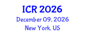 International Conference on Rheology (ICR) December 09, 2026 - New York, United States International Conference on Rheology (ICR) December 09, 2026 - New York, United States
