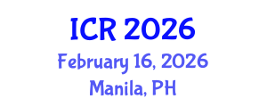 International Conference on Rheology (ICR) February 16, 2026 - Manila, Philippines International Conference on Rheology (ICR) February 16, 2026 - Manila, Philippines