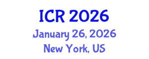 International Conference on Rheology (ICR) January 26, 2026 - New York, United States International Conference on Rheology (ICR) January 26, 2026 - New York, United States