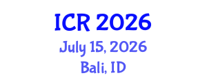 International Conference on Rheology (ICR) July 15, 2026 - Bali, Indonesia International Conference on Rheology (ICR) July 15, 2026 - Bali, Indonesia