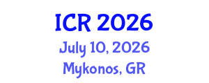 International Conference on Rheology (ICR) July 10, 2026 - Mykonos, Greece International Conference on Rheology (ICR) July 10, 2026 - Mykonos, Greece