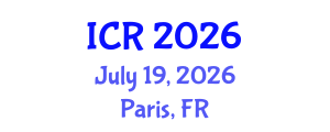International Conference on Rheology (ICR) July 19, 2026 - Paris, France International Conference on Rheology (ICR) July 19, 2026 - Paris, France