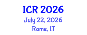 International Conference on Rheology (ICR) July 22, 2026 - Rome, Italy International Conference on Rheology (ICR) July 22, 2026 - Rome, Italy